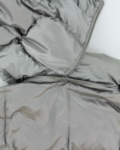 Vintage 90s Eddie Bauer Silver Down Puffer Jacket - M