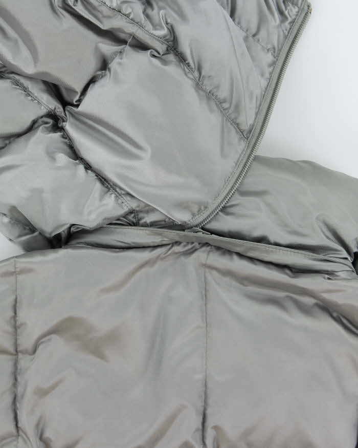Vintage 90s Eddie Bauer Silver Down Puffer Jacket - M