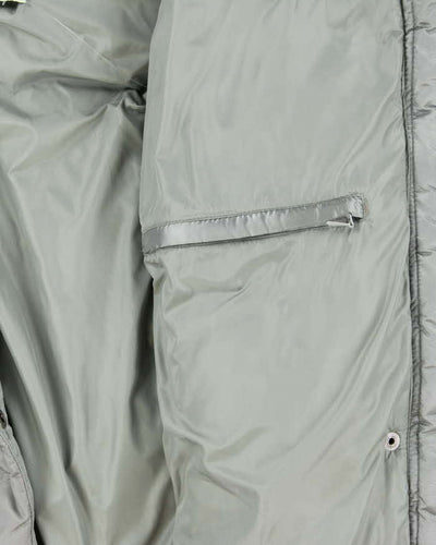 Vintage 90s Eddie Bauer Silver Down Puffer Jacket - M