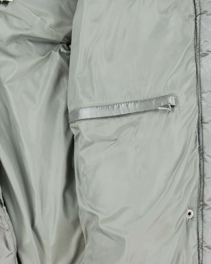 Vintage 90s Eddie Bauer Silver Down Puffer Jacket - M