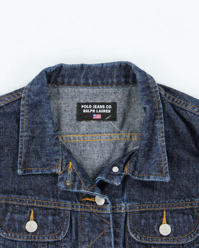 Vintage 90s Polo Jeans Ralph Lauren Cropped Denim Jacket - M