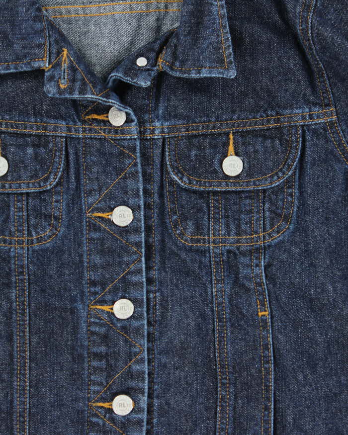 Vintage 90s Polo Jeans Ralph Lauren Cropped Denim Jacket - M