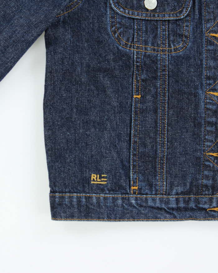 Vintage 90s Polo Jeans Ralph Lauren Cropped Denim Jacket - M