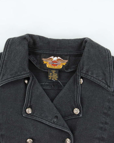 Vintage Y2k 00s Harley Davidson Double Breasted Denim Jacket - XS