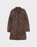 Vintage Danier Long Lightweight Leather Jacket - S