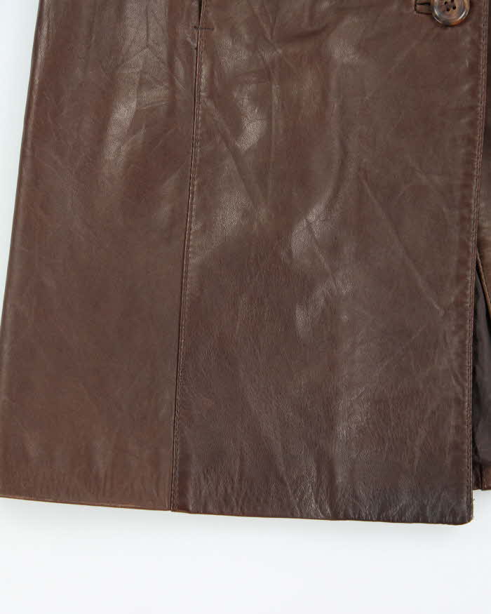Vintage Danier Long Lightweight Leather Jacket - S