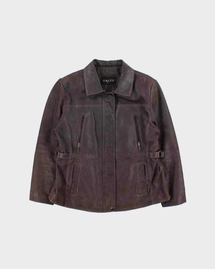 Vintage Cruze Brown Leather Jacket - L