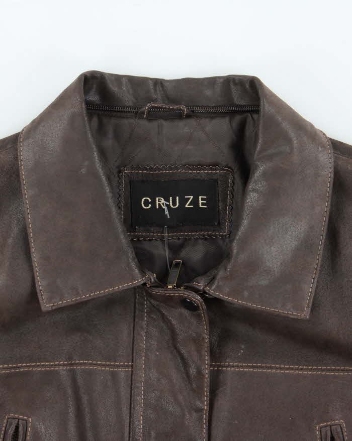 Vintage Cruze Brown Leather Jacket - L