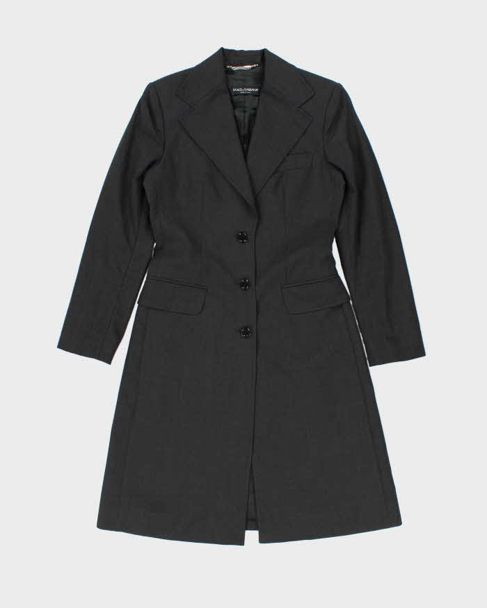 Vintage Dolce & Gabbana Longline Wool Suit Jacket - S