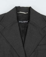 Vintage Dolce &amp; Gabbana Longline Wool Suit Jacket - S