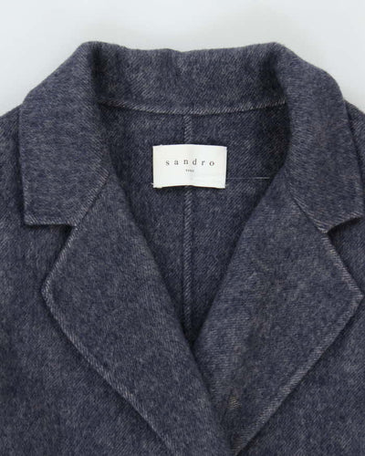 Sandro Wool Double Breasted Coat - S