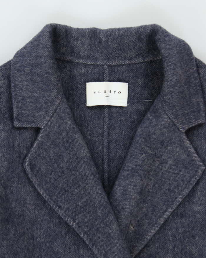 Sandro Wool Double Breasted Coat - S