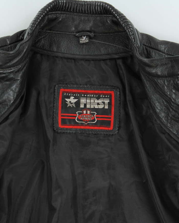 Vintage First Leather Motorcycle Jacket - L