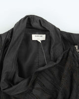 Helmut Lang Leather Cowl Neck Silk LIned Jacket - S