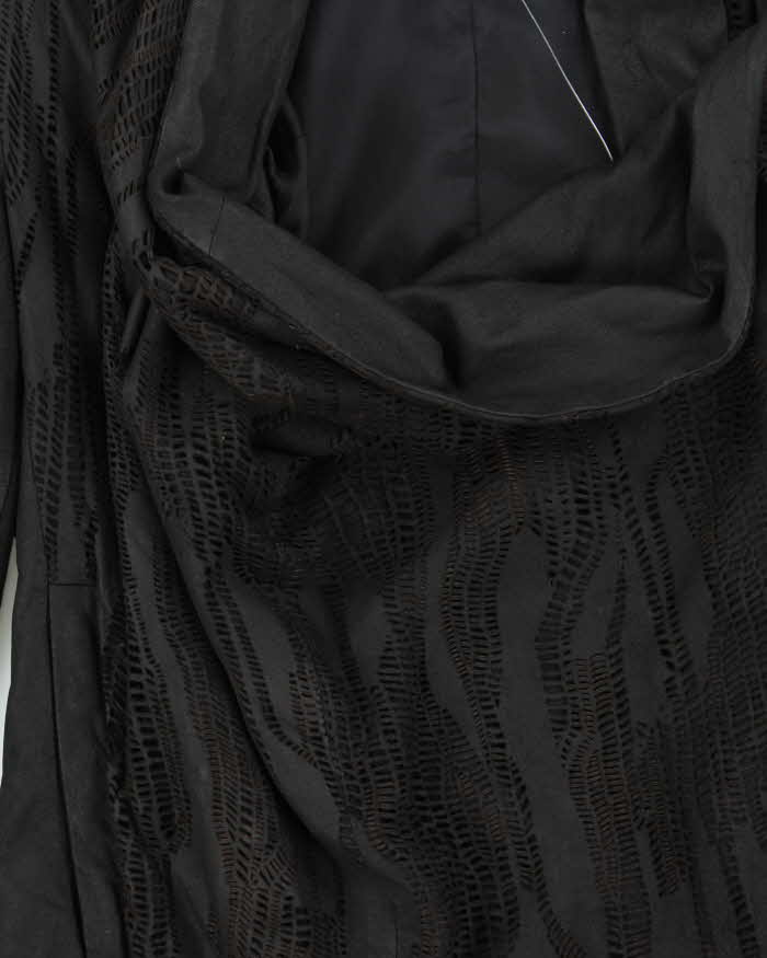 Helmut Lang Leather Cowl Neck Silk LIned Jacket - S