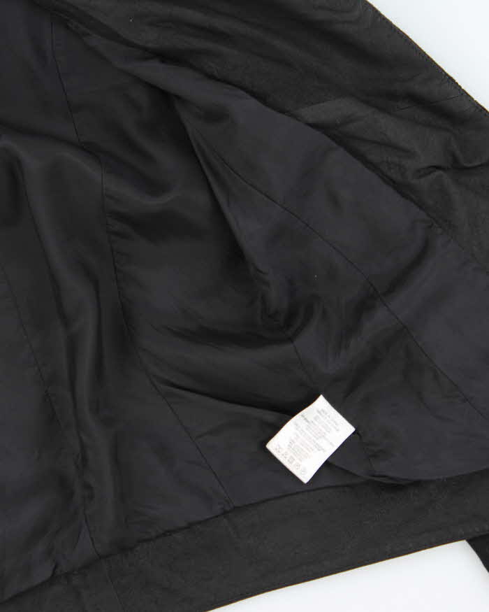 Helmut Lang Leather Cowl Neck Silk LIned Jacket - S