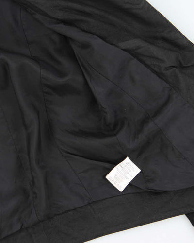 Helmut Lang Leather Cowl Neck Silk LIned Jacket - S