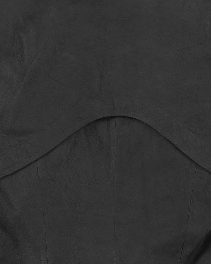 Helmut Lang Leather Cowl Neck Silk LIned Jacket - S