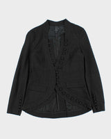 Vera Wang Lace Silk Lined Blazer Jacket - M
