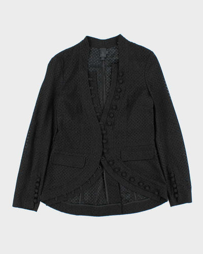 Vera Wang Lace Silk Lined Blazer Jacket - M