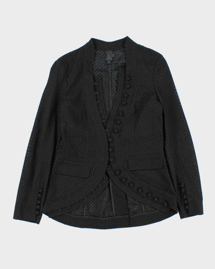 Vera Wang Lace Silk Lined Blazer Jacket - M