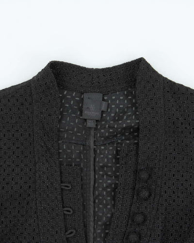 Vera Wang Lace Silk Lined Blazer Jacket - M