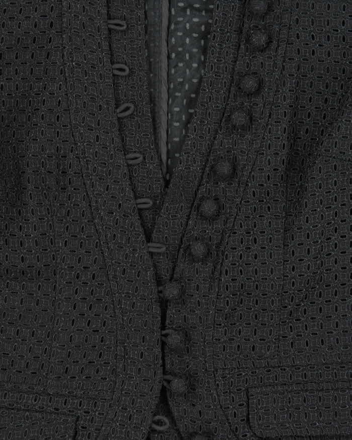Vera Wang Lace Silk Lined Blazer Jacket - M