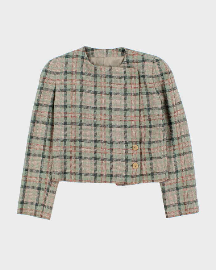 Vintage 90s Georgio Armani Wool Cropped Blazer Jacket - M