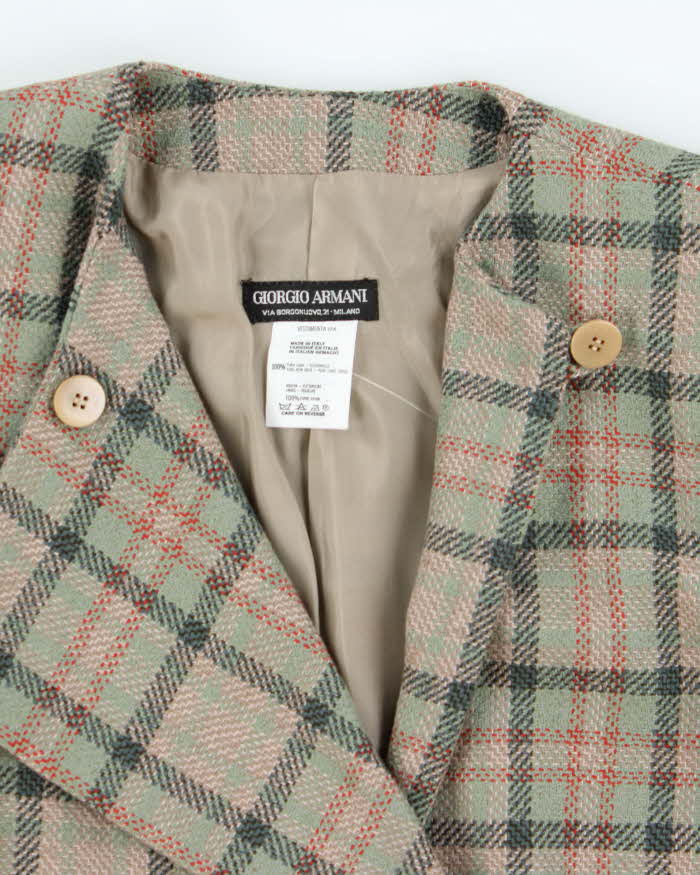 Vintage 90s Georgio Armani Wool Cropped Blazer Jacket - M