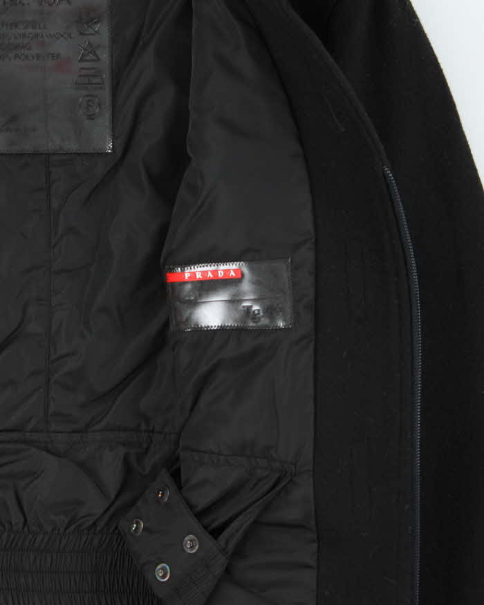 Vintage Prada Wool Zip-up Jacket - S