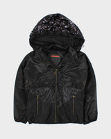 Vintage Prada Sequin Hood Bomber Jacket - S
