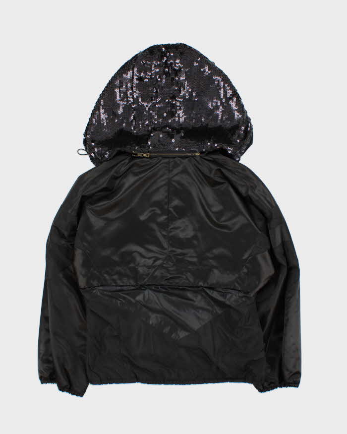 Vintage Prada Sequin Hood Bomber Jacket - S