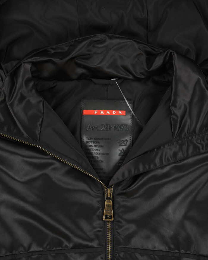 Vintage Prada Sequin Hood Bomber Jacket - S
