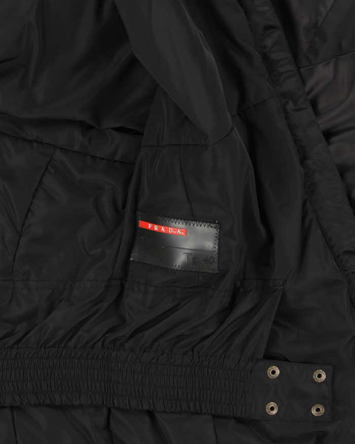 Vintage Prada Sequin Hood Bomber Jacket - S