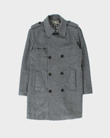 Vintage 00s Christian Lacroix Homme Double Breasted Wool Coat - L