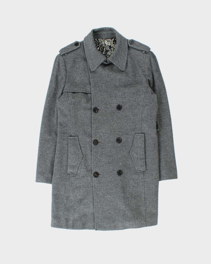 Vintage 00s Christian Lacroix Homme Double Breasted Wool Coat - L