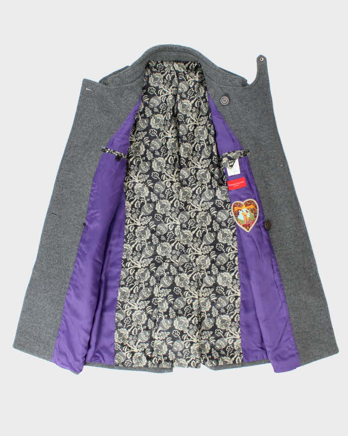 Vintage 00s Christian Lacroix Homme Double Breasted Wool Coat - L
