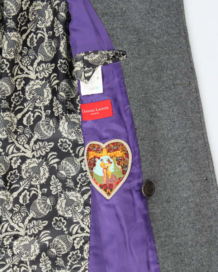 Vintage 00s Christian Lacroix Homme Double Breasted Wool Coat -