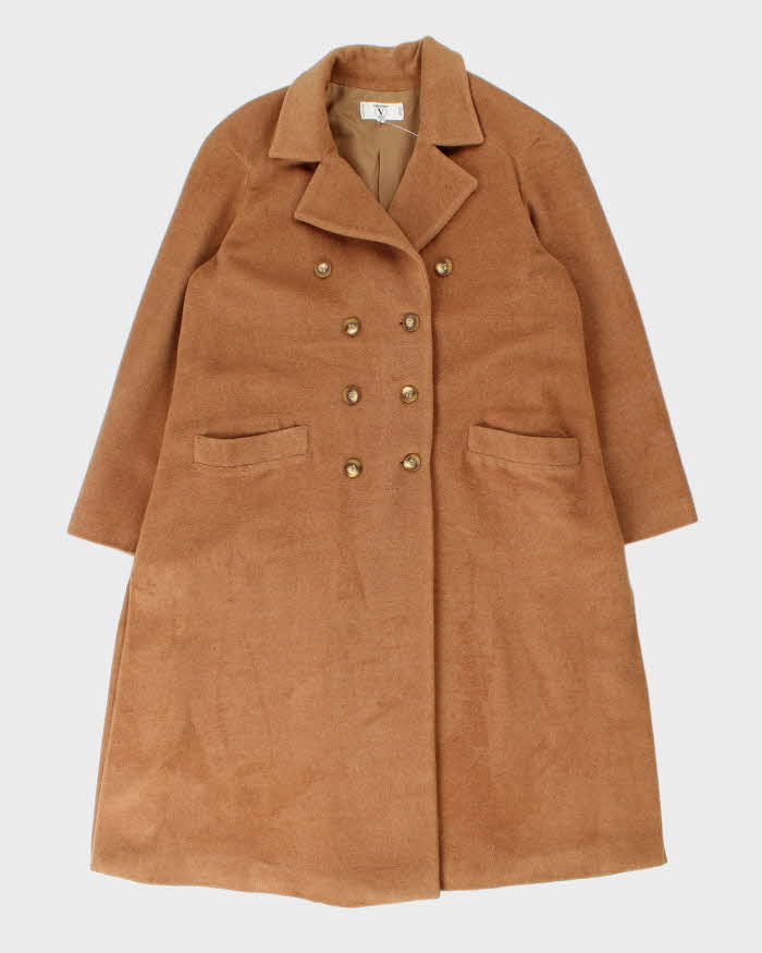 Vintage 90s Valentino Miss V Double Breasted Wool Coat - L