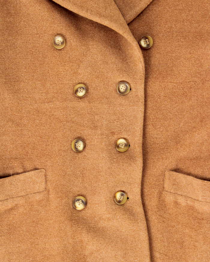 Vintage 90s Valentino Miss V Double Breasted Wool Coat - L