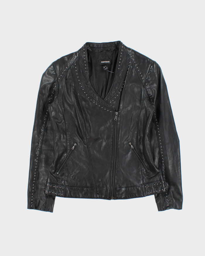 Vintage 00s Danier Studded Leather Biker Jacket - S