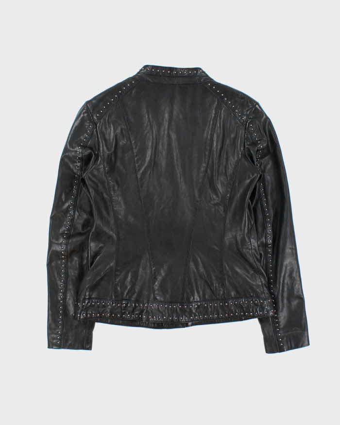Vintage 00s Danier Studded Leather Biker Jacket - S