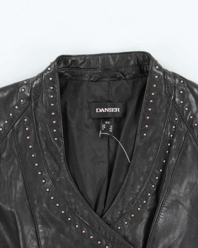 Vintage 00s Danier Studded Leather Biker Jacket - S