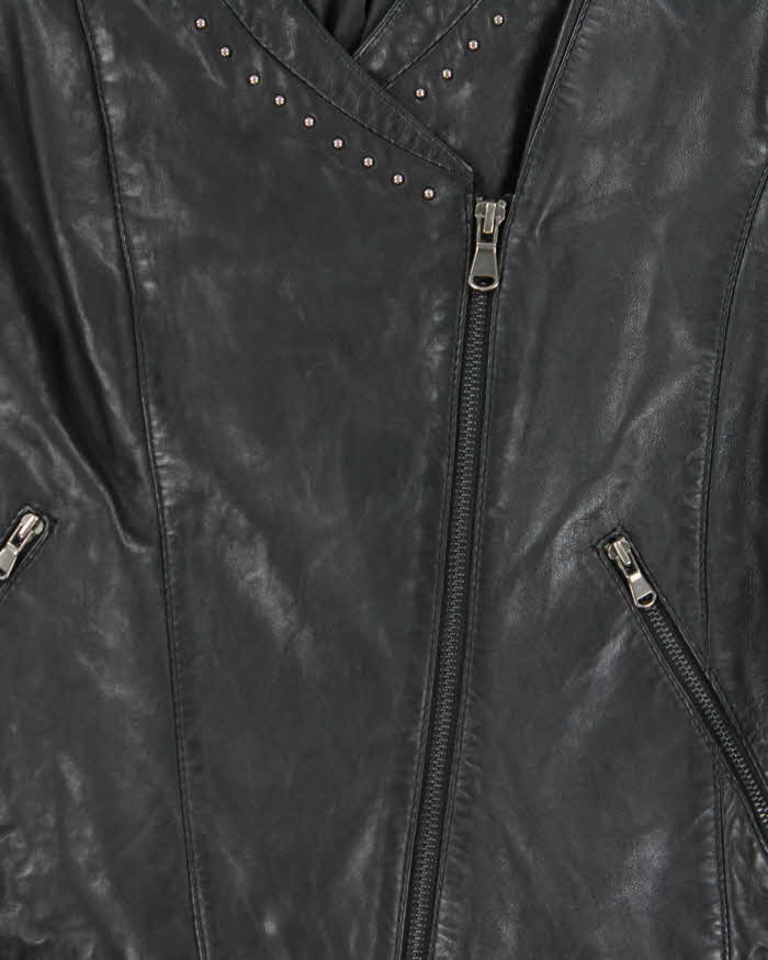 Vintage 00s Danier Studded Leather Biker Jacket - S