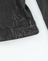 Vintage 00s Danier Studded Leather Biker Jacket - S