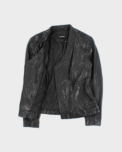 Vintage 00s Danier Studded Leather Biker Jacket - S