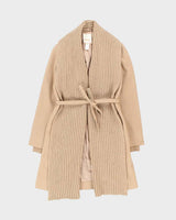 Vintage 90s Beige Diesel Wool Belted Long Coat - S