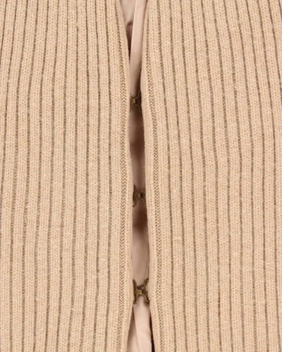 Vintage 90s Beige Diesel Wool Belted Long Coat - S