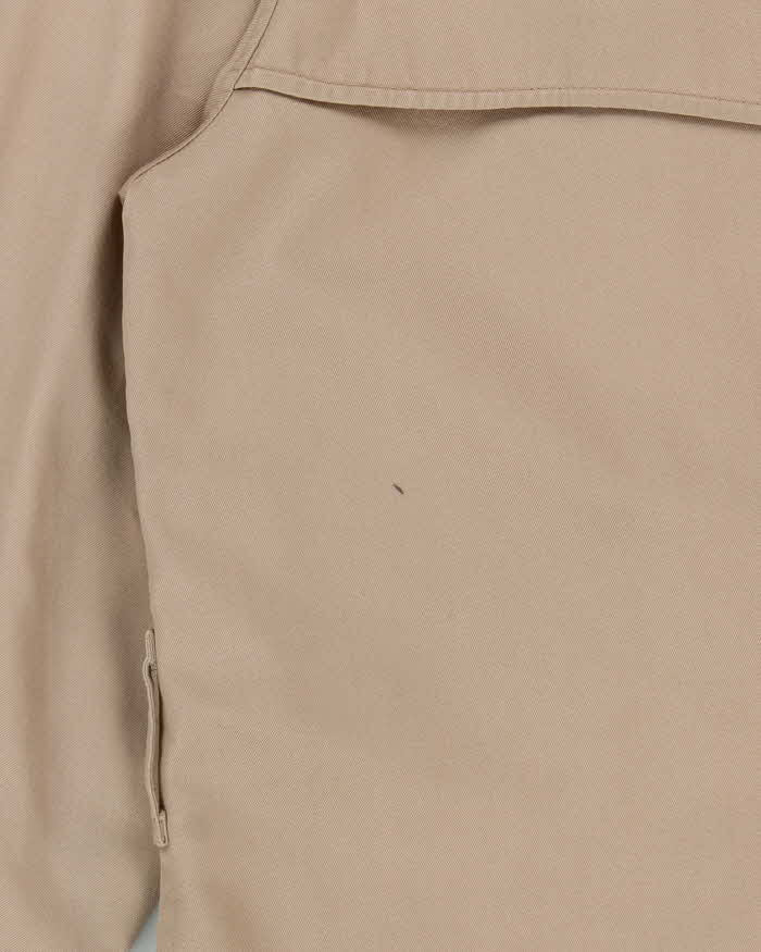Vintage 90s Burberry Beige Nova Check Lined Classic Women's Trench Coat - S