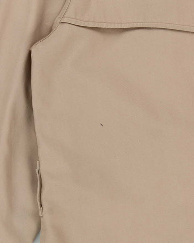Vintage 90s Burberry Beige Nova Check Lined Classic Women's Trench Coat - S